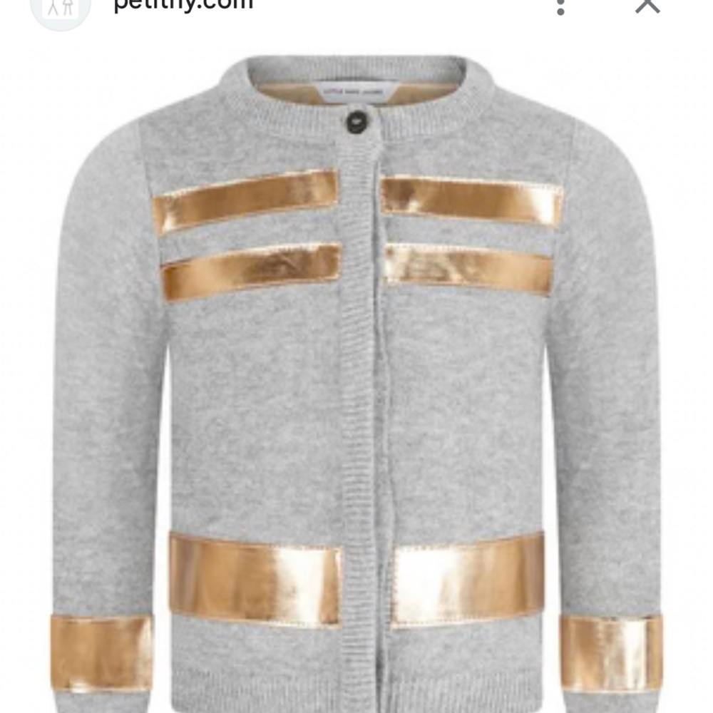Marc Jacobs
Little Marc Jacobs Girls Grey & Gold Striped Cardigan